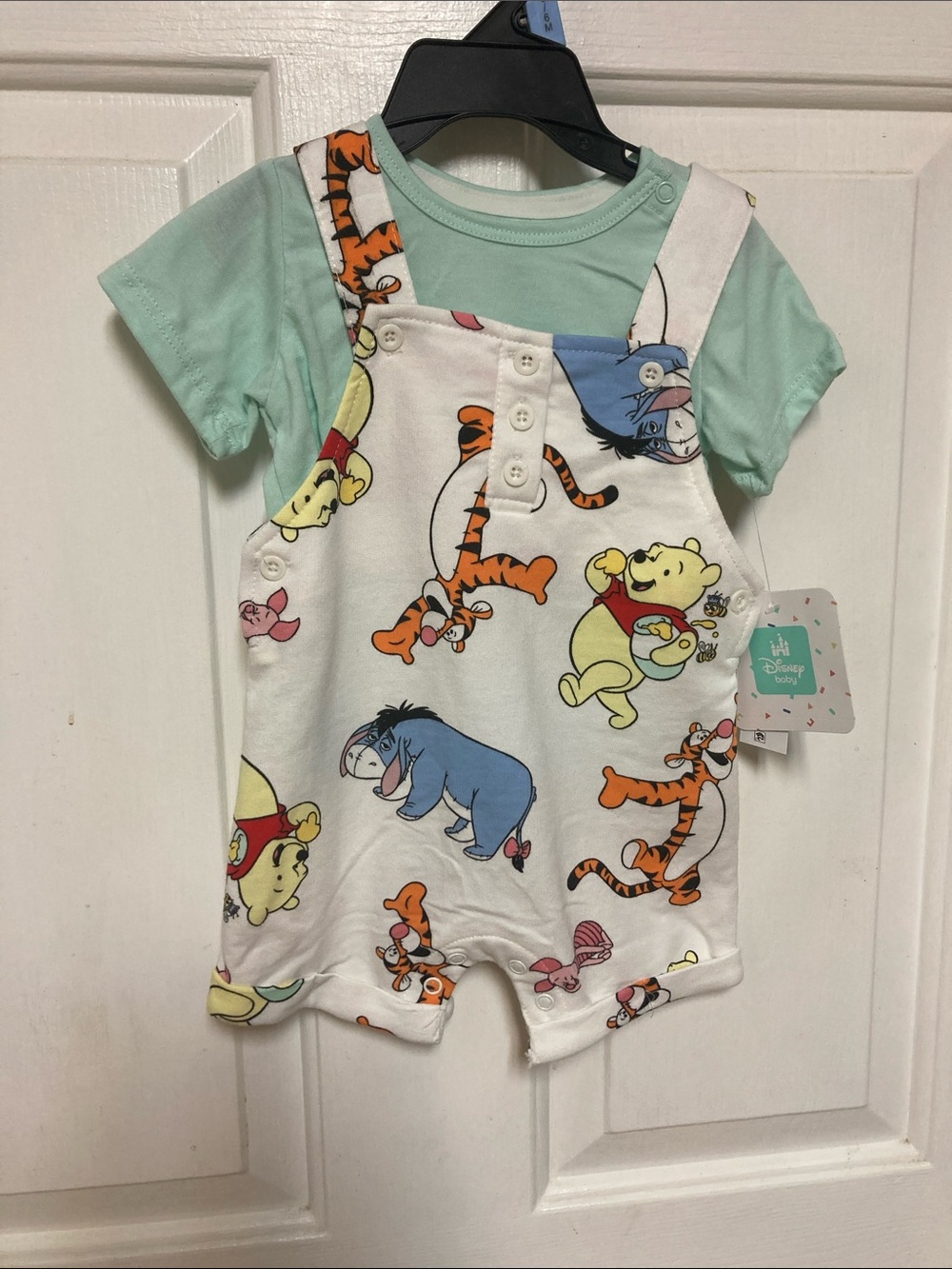 Disney Baby Multicolor amd multi character overall set